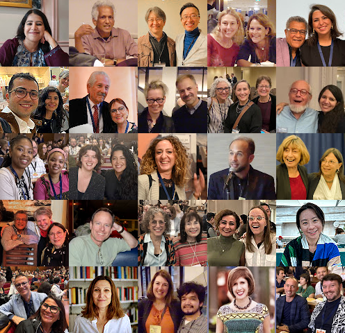 Photo collage of smiling professionals